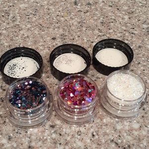 Sephora Set Of 3 Hair & Body Glitter & Adhesive